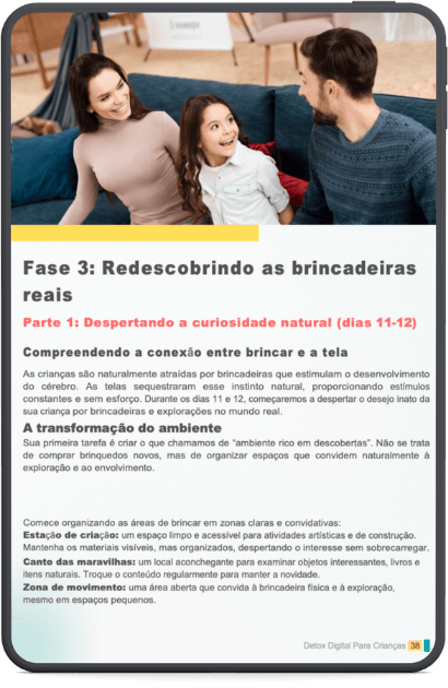 Mockup da Fase 3 — Redescobrindo as brincadeiras reais